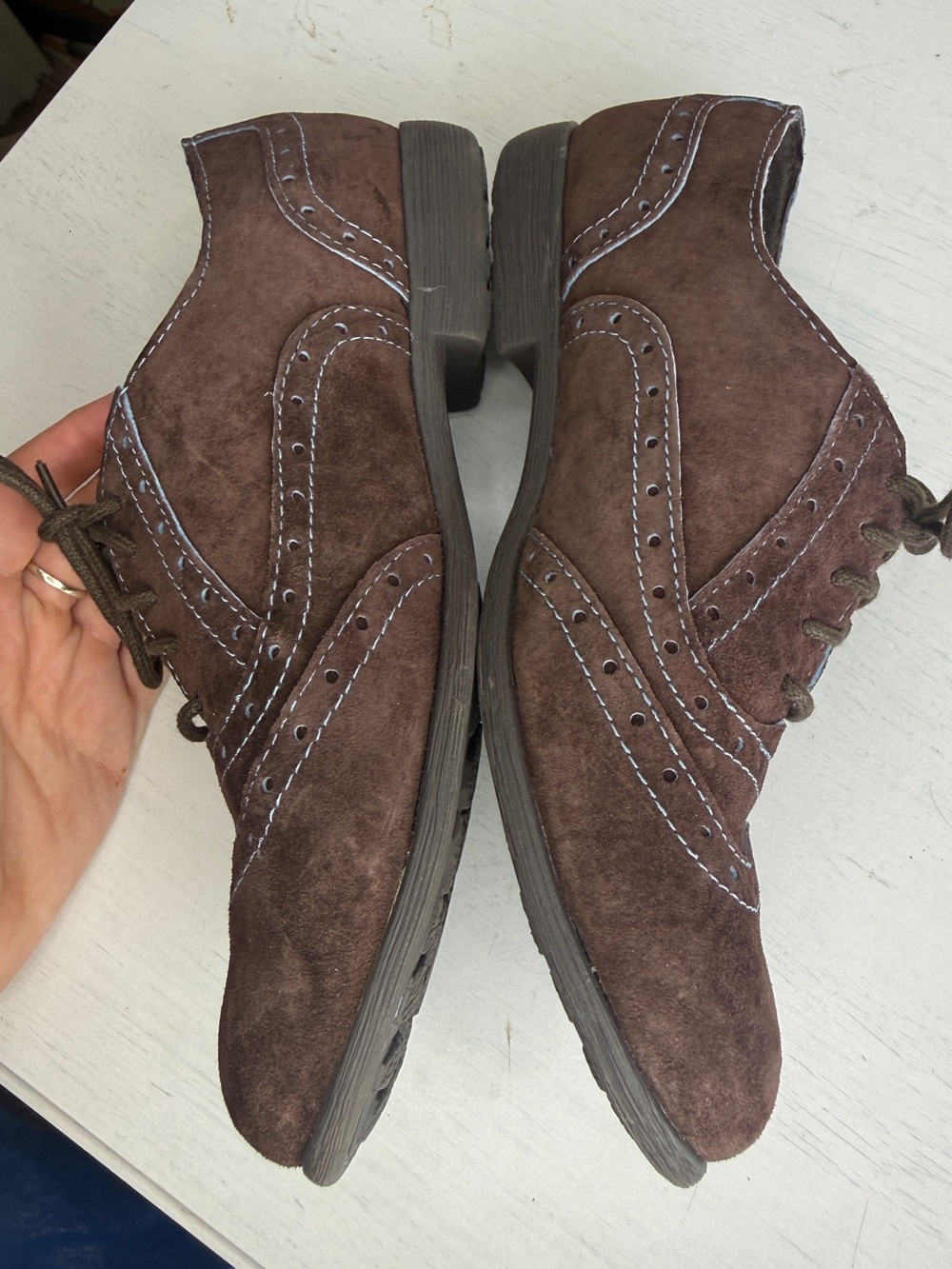 BOC Born Suzette Suede Wingtip Laceup Oxford Shoes sz 8.5 - Picture 8 of 14